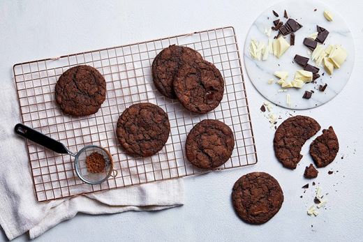 recipe image Dairy Free Chewy Triple Chocolate Cookies
