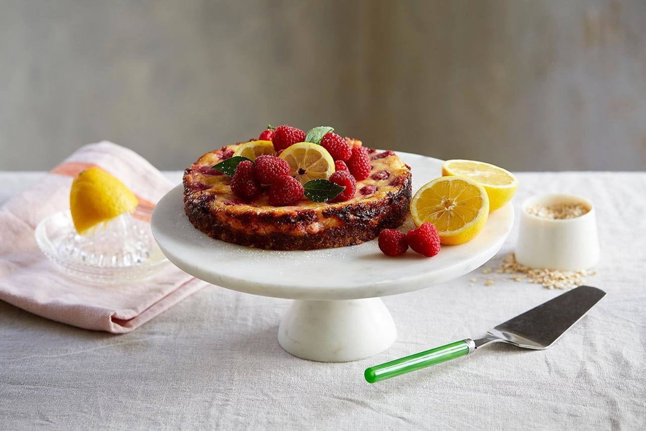 recipe image Himbeer- & Zitronen-Cheesecake - Vegan