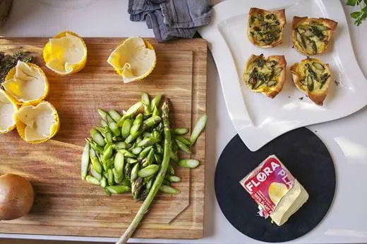 recipe image Spargelquiche-Muffins - Vegan
