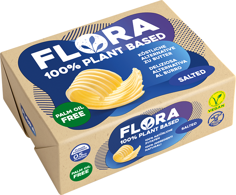 Flora salzig pflanzliche Butter Packshot