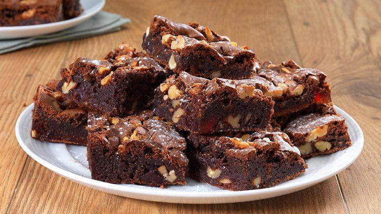recipe image Squidgy Chocolate and Cherry Brownies
