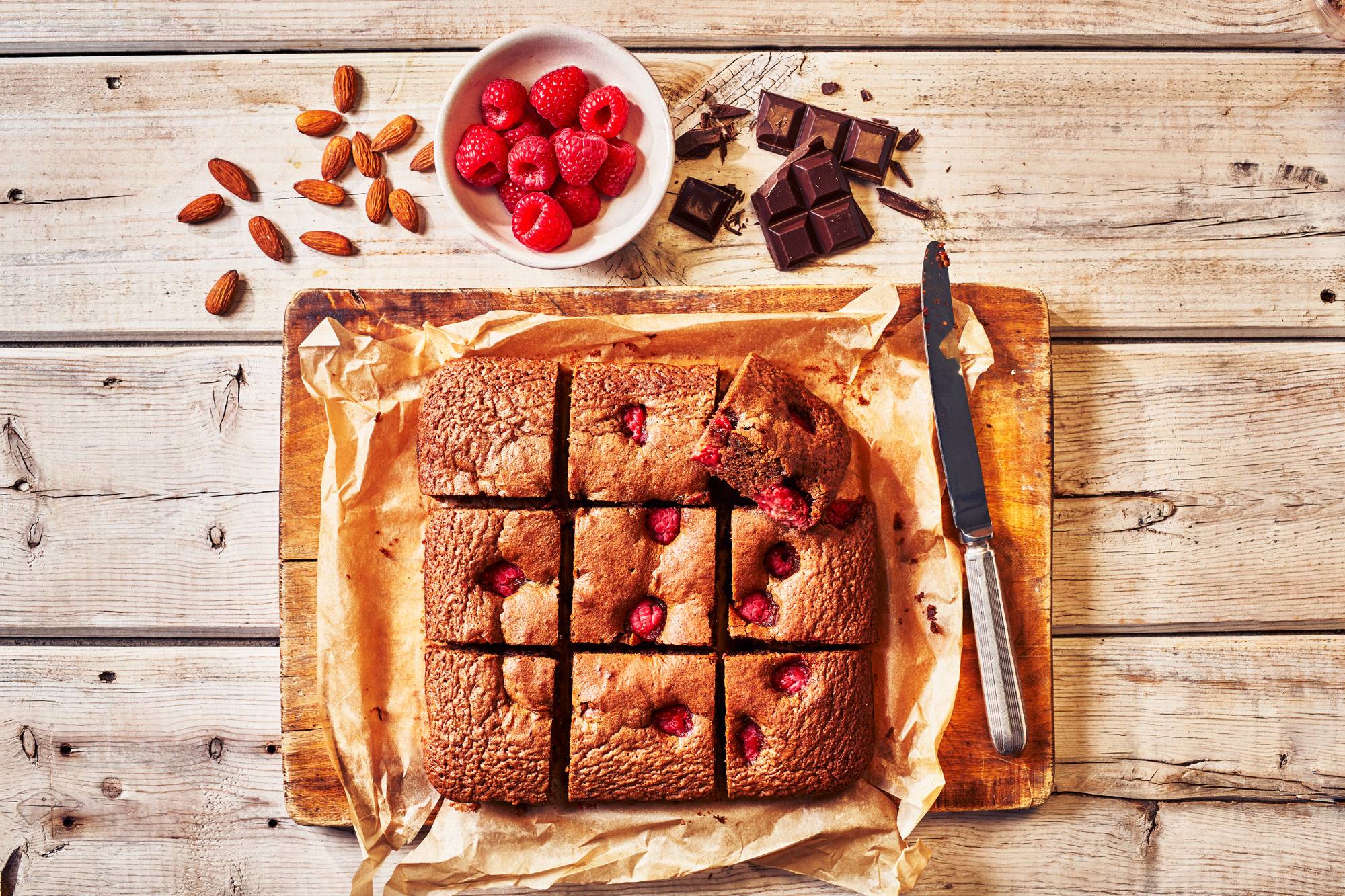 recipe image Chocolate, Almond and Raspberry Brownies