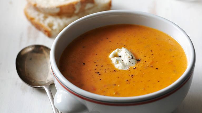 recipe image Decadent Tomato & Mascarpone Soup