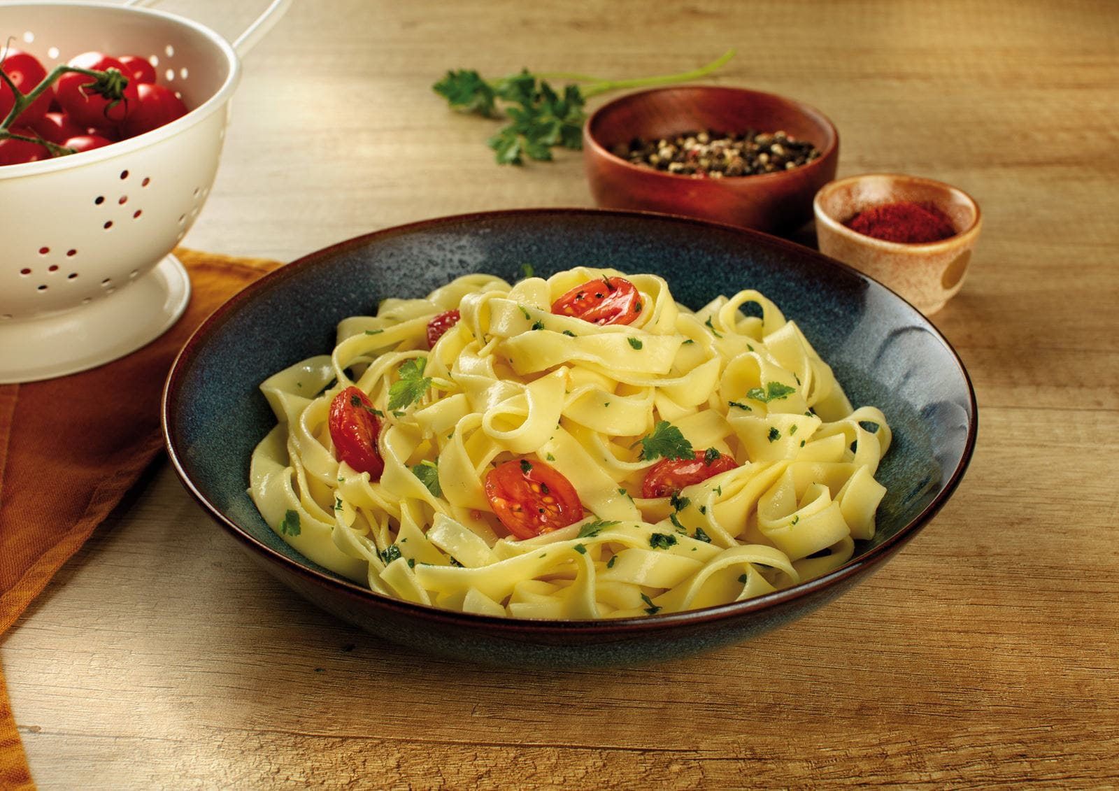 recipe image Tagliatelle with Cherry Tomatoes