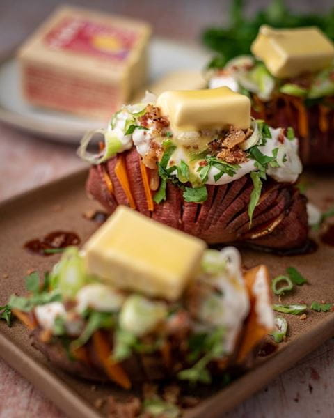 recipe image Hasselback Loaded Sweet Potato