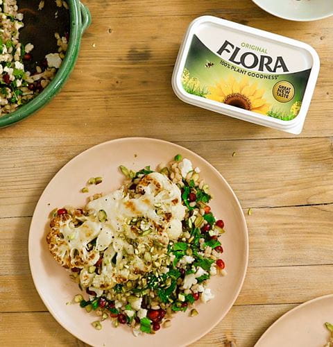 recipe image Cauliflower Steaks with Barley Salad