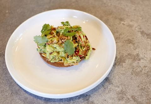 recipe image Multi Grain Breakfast Bagel with Guacamole