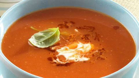 recipe image Tomato Soup with Red Pesto