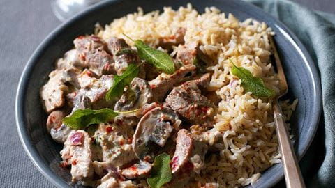 recipe image Pork & Mushroom Stroganoff