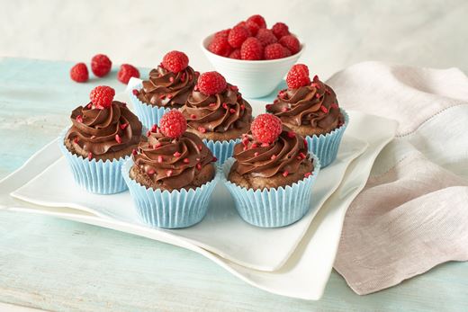recipe image Vegan Chocolate Ganache Raspberry Cupcakes