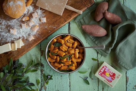 recipe image Sweet Potato Gnocchi with Flora Plant Butter and Fried Sage