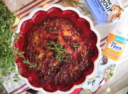 recipe image FETA-PUNAJUURIVUOKA