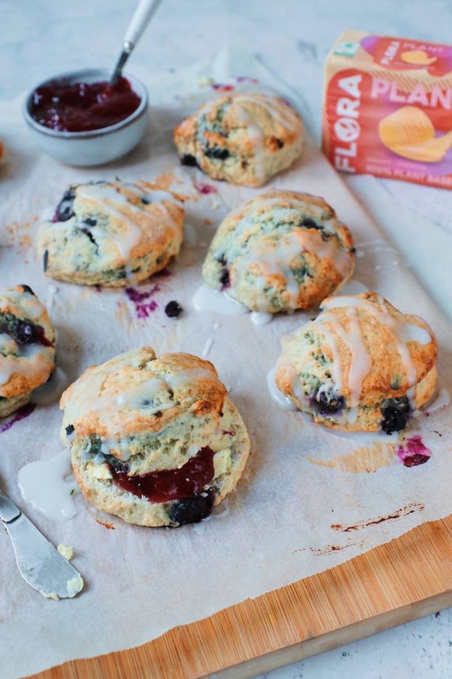 recipe image Vegan scones met blauwe bessen