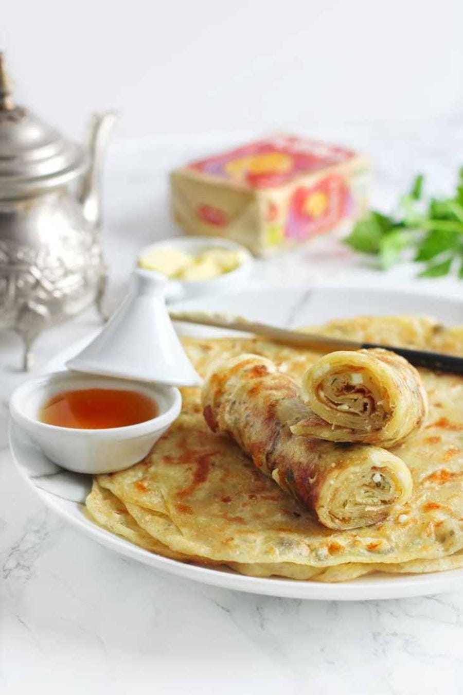 recipe image Gevulde msemen met peterselie