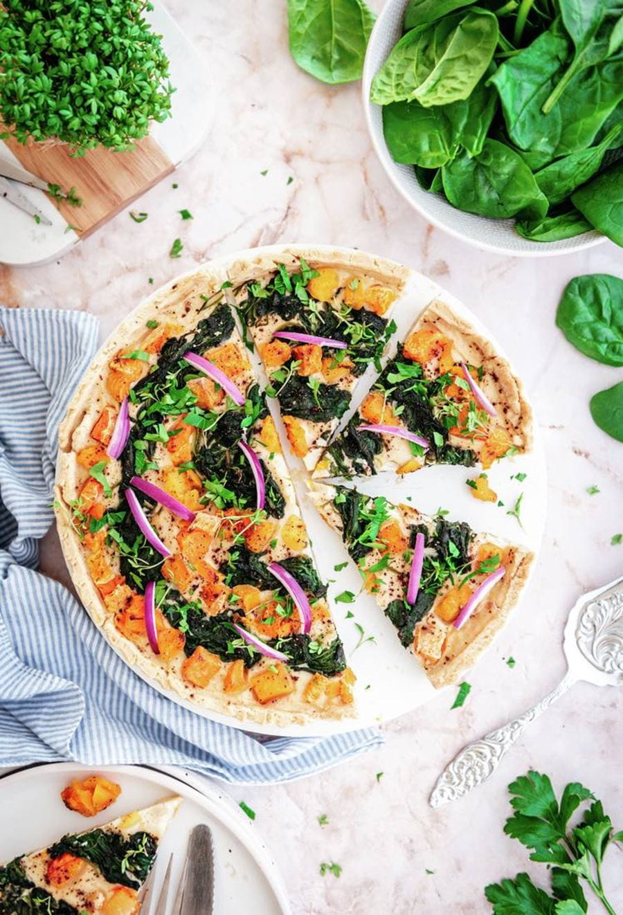 recipe image Plantaardige quiche met pompoen