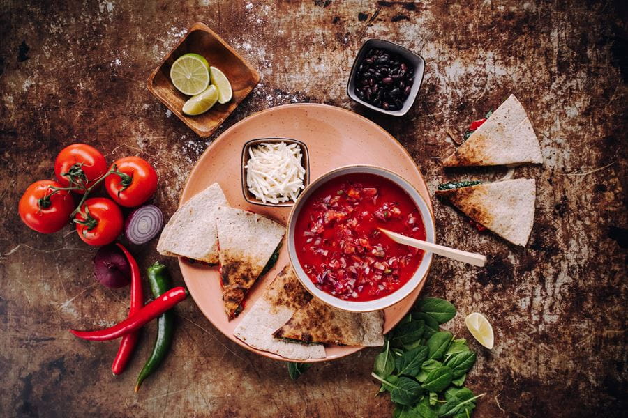 recipe image Vegan spinazie quesadilla's